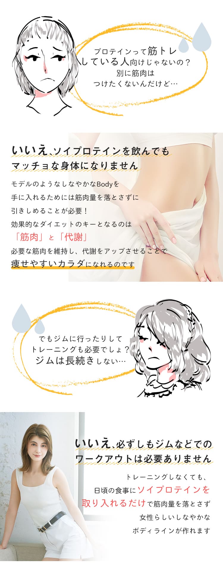 「筋肉」と「代謝」必要な筋肉を維持し、代謝をアップさせることで痩せやすいカラダになれるのです
